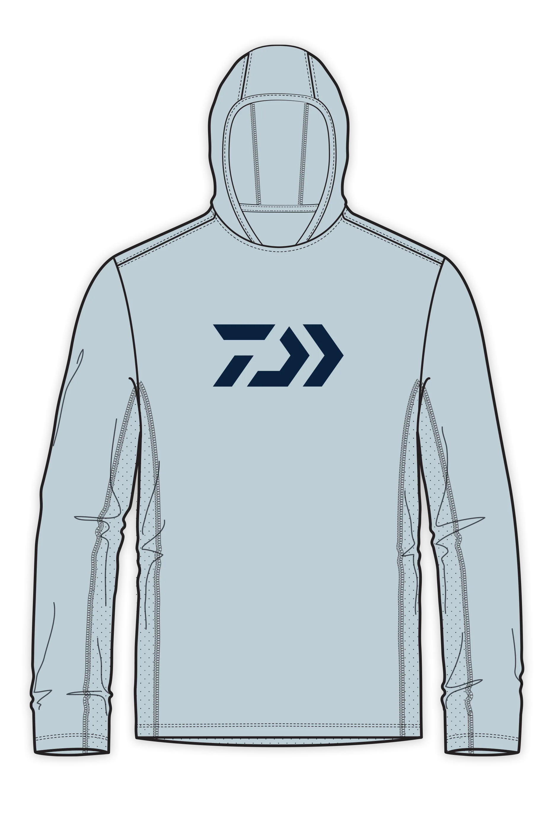 D-Vec Grey With Logo Ls Hd Sunshirt