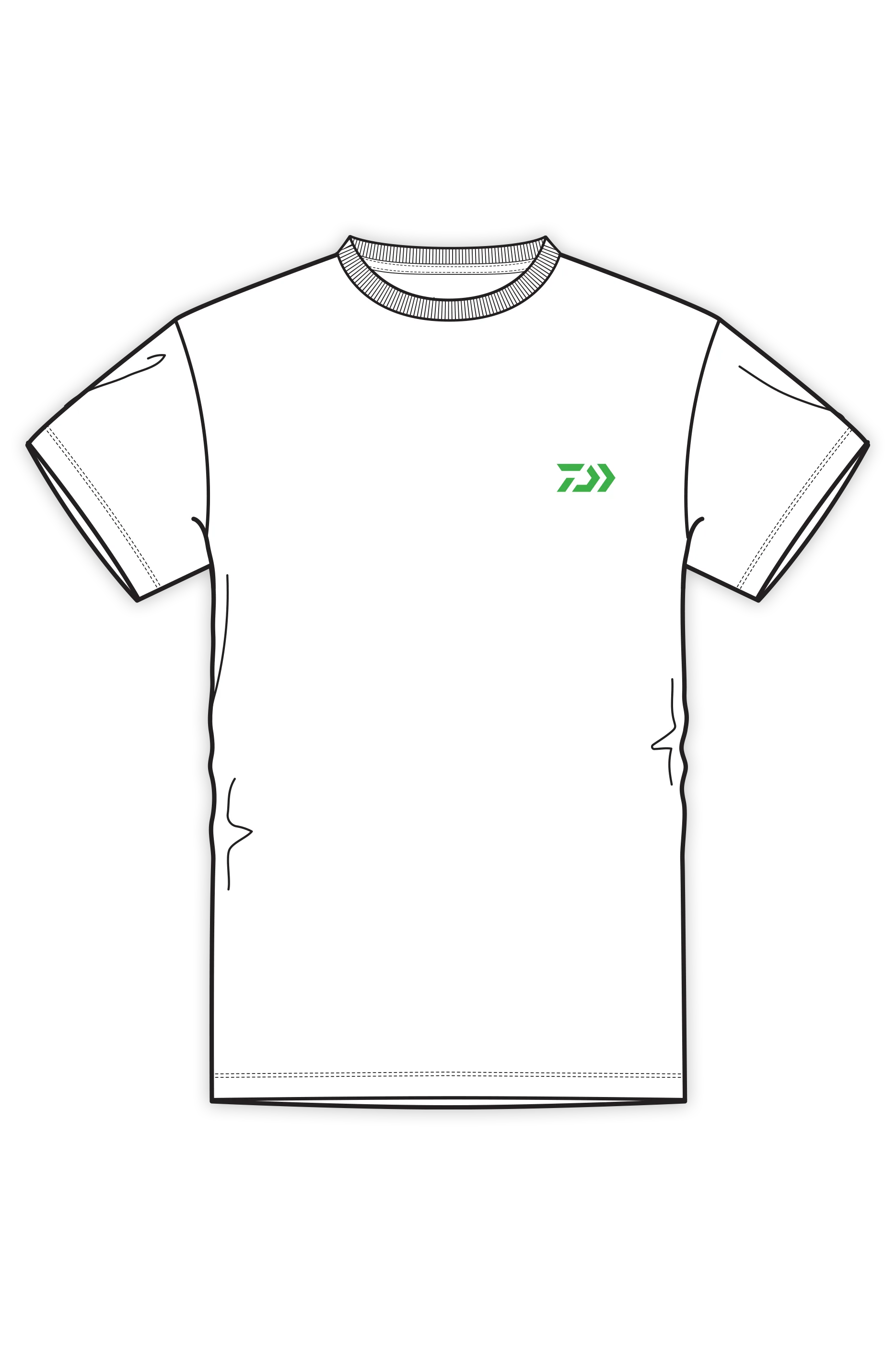 D-Vec Mahi Pattern White Logo T-Shirt